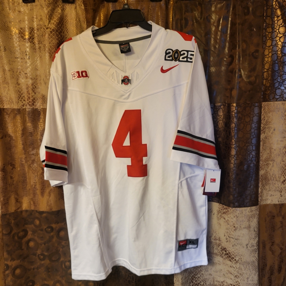 Ohio State Nike White and Red Sports Jersey